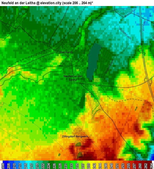 Neufeld an der Leitha elevation map