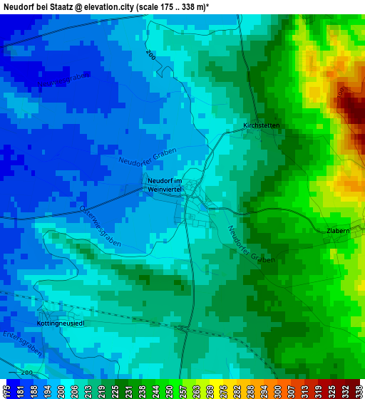 Neudorf bei Staatz elevation map