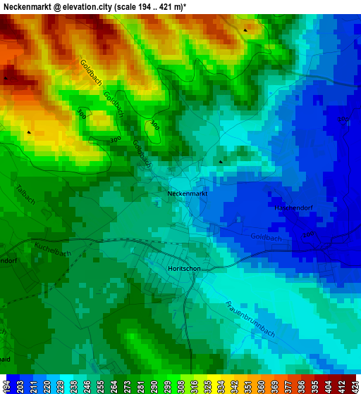 Neckenmarkt elevation map