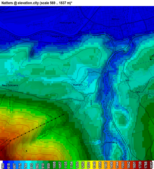 Natters elevation map