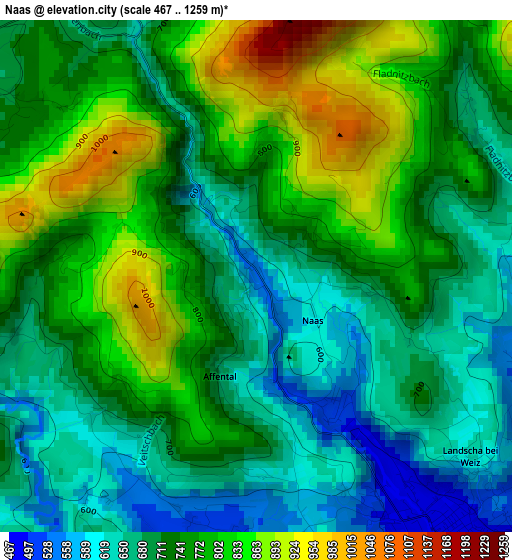 Naas elevation map