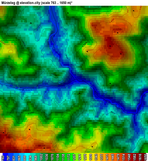 Mürzsteg elevation map