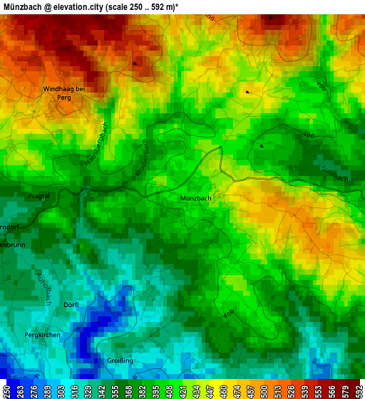 Münzbach elevation map