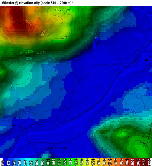 Münster elevation map