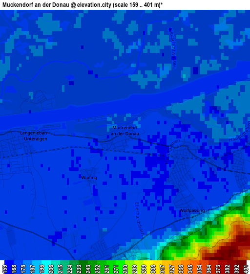 Muckendorf an der Donau elevation map