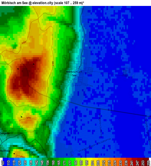 Mörbisch am See elevation map