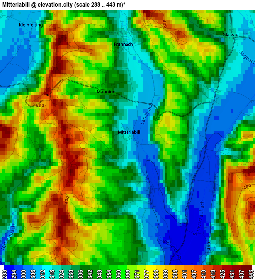 Mitterlabill elevation map