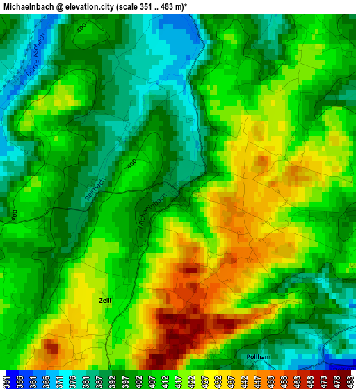 Michaelnbach elevation map