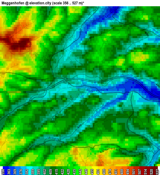 Meggenhofen elevation map