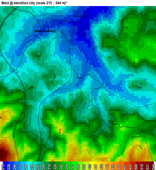 Marz elevation map