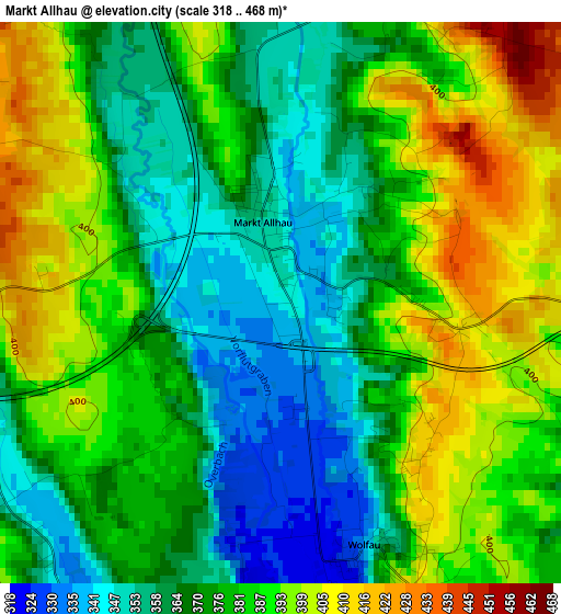 Markt Allhau elevation map