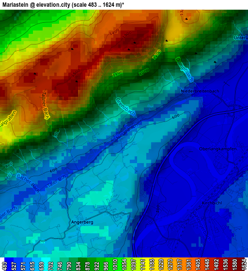 Mariastein elevation map