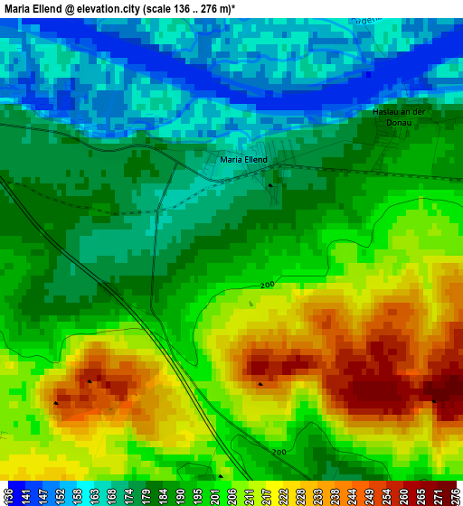 Maria Ellend elevation map