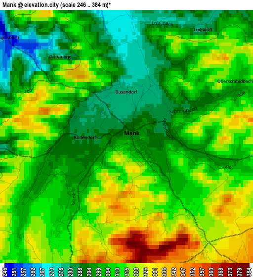 Mank elevation map