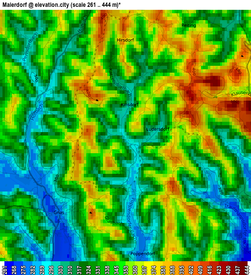 Maierdorf elevation map