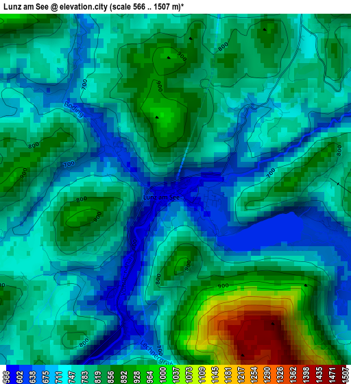 Lunz am See elevation map