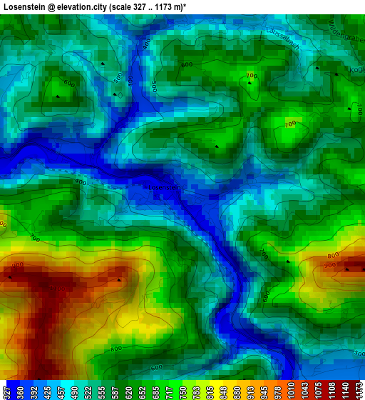 Losenstein elevation map