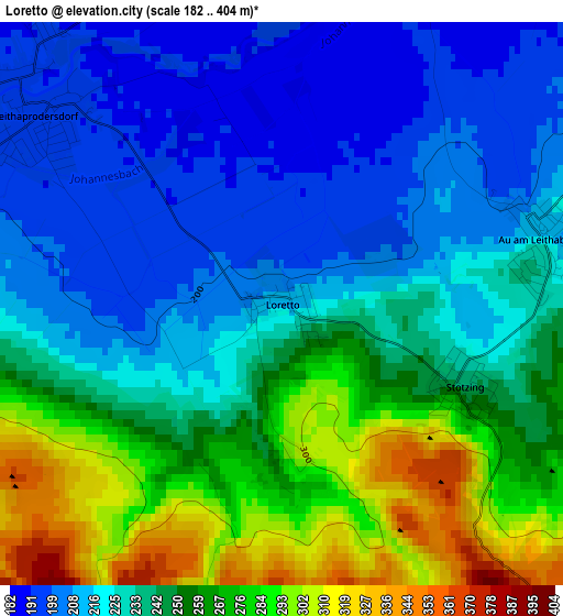 Loretto elevation map