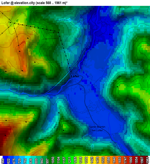 Lofer elevation map