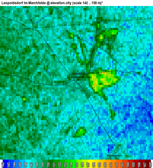 Leopoldsdorf im Marchfelde elevation map