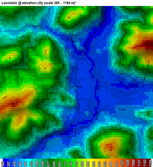 Leonstein elevation map