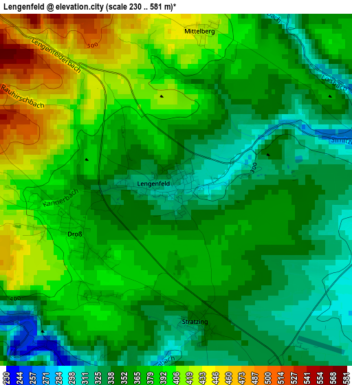 Lengenfeld elevation map