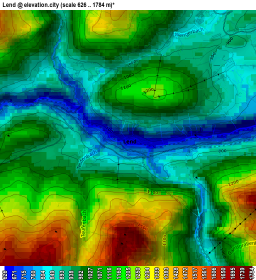 Lend elevation map