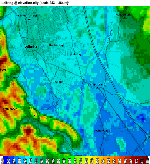 Leitring elevation map