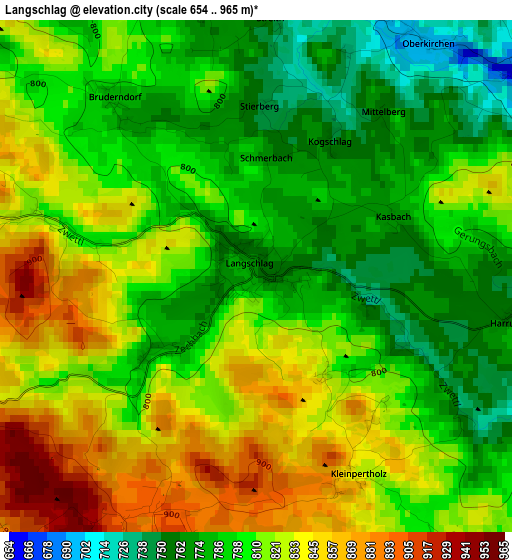 Langschlag elevation map