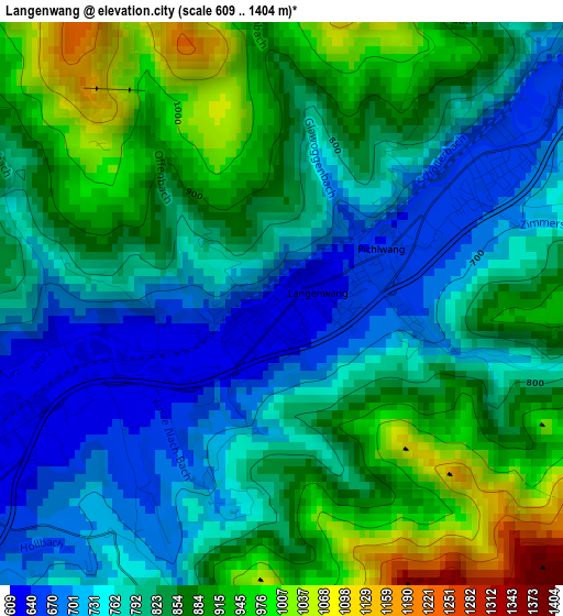 Langenwang elevation map