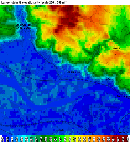 Langenstein elevation map