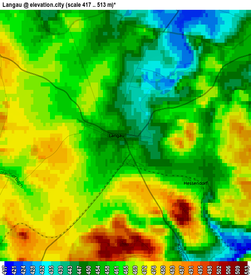 Langau elevation map