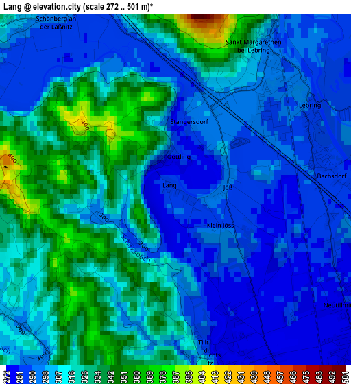 Lang elevation map