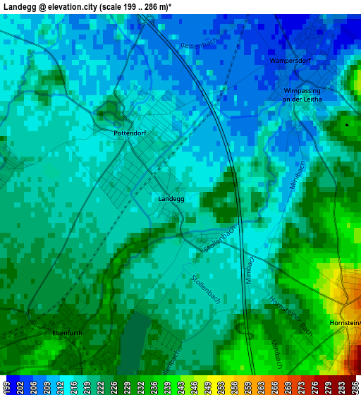 Landegg elevation map