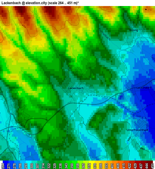 Lackenbach elevation map