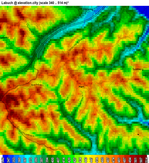 Labuch elevation map