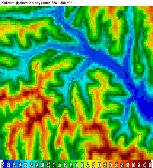 Kukmirn elevation map