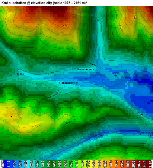 Krakauschatten elevation map