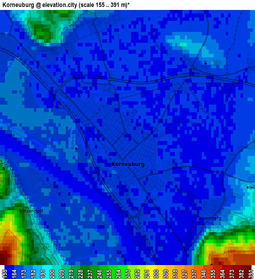 Korneuburg elevation map