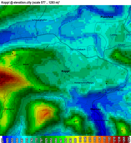 Koppl elevation map