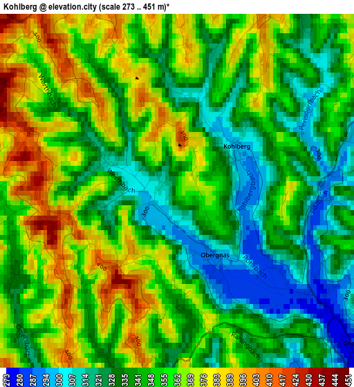 Kohlberg elevation map