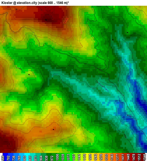 Kloster elevation map