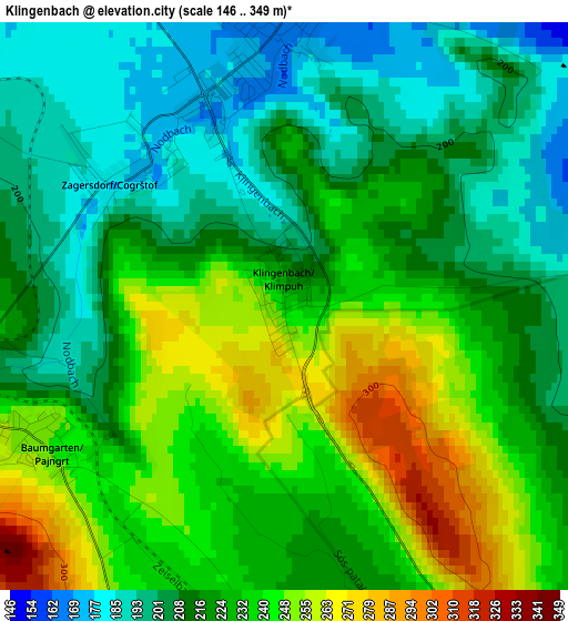 Klingenbach elevation map
