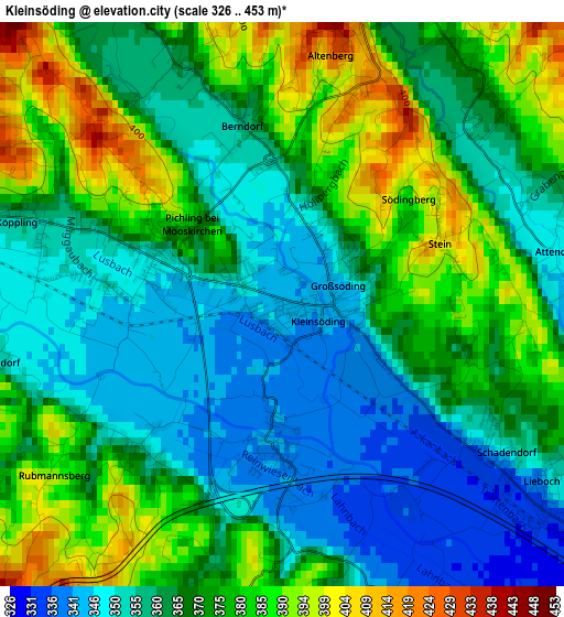 Kleinsöding elevation map