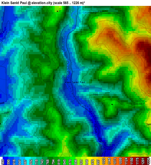 Klein Sankt Paul elevation map