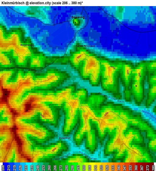 Kleinmürbisch elevation map