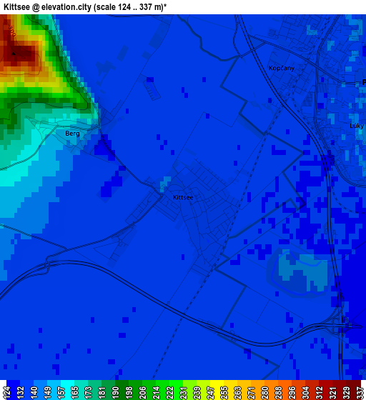 Kittsee elevation map