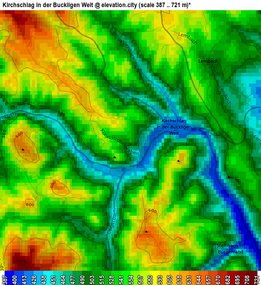 Kirchschlag in der Buckligen Welt elevation map