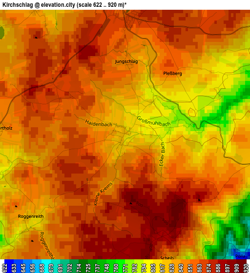 Kirchschlag elevation map