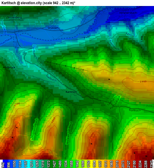 Kartitsch elevation map